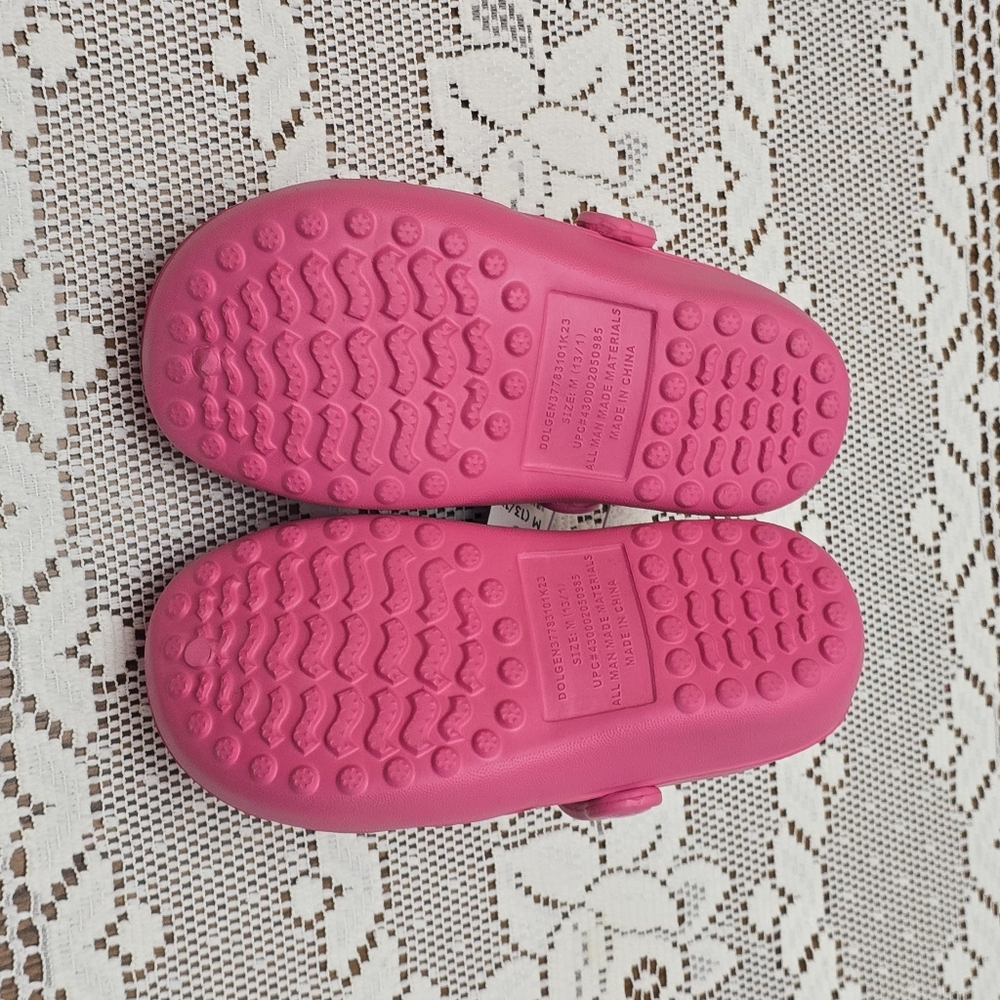 NWT Girl's Pink Clog M 13 / 1 Shoes Casual Summer Garden Clogs Retro Slip On  - Picture 5 of 7
